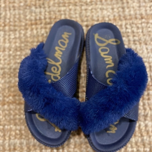 Sam Edelman faux fur slides - Picture 1 of 2